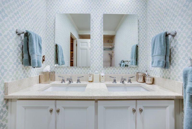 Cambria Fairbourne dual vanity bathroom countertop