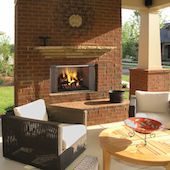 outdoor fireplace