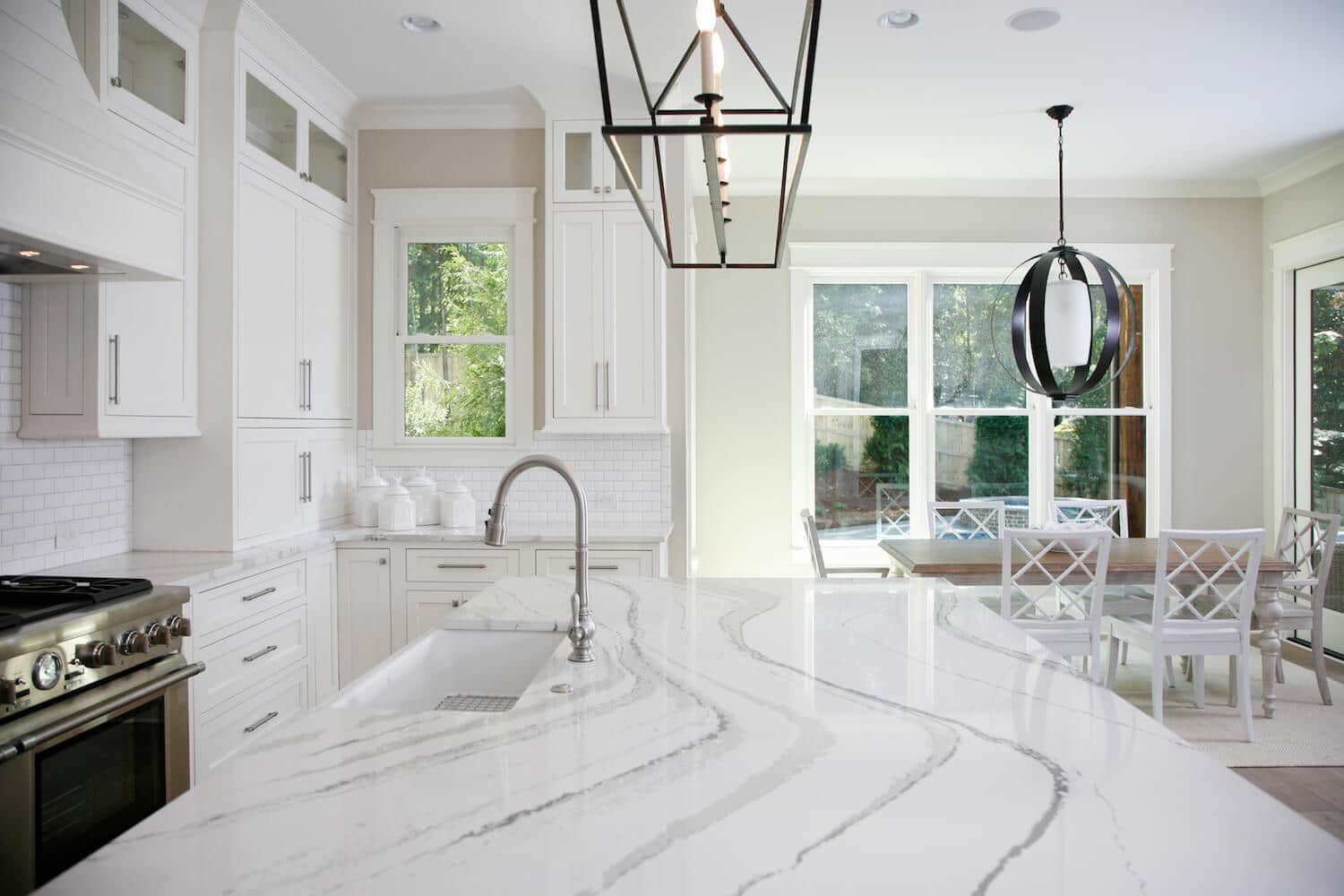white quartz countertops will enhance the appeal of your kitchen
