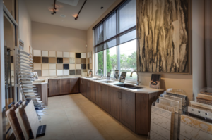 UMI showroom countertop samples quartz granite