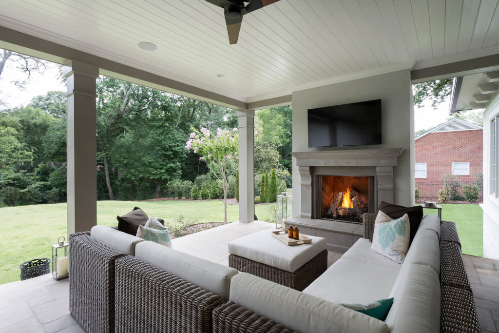 Courtyard Outdoor Fireplace