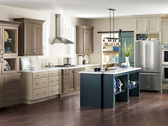 three toned kitchens