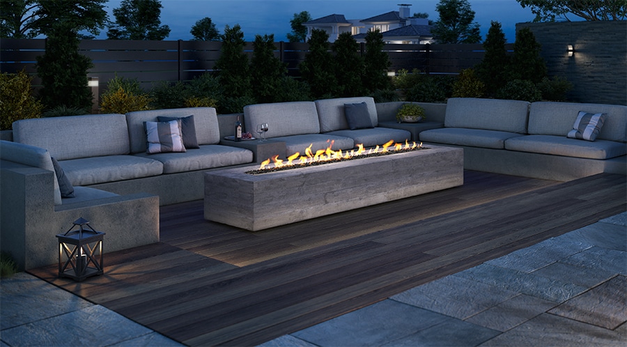 outdoor fireplace