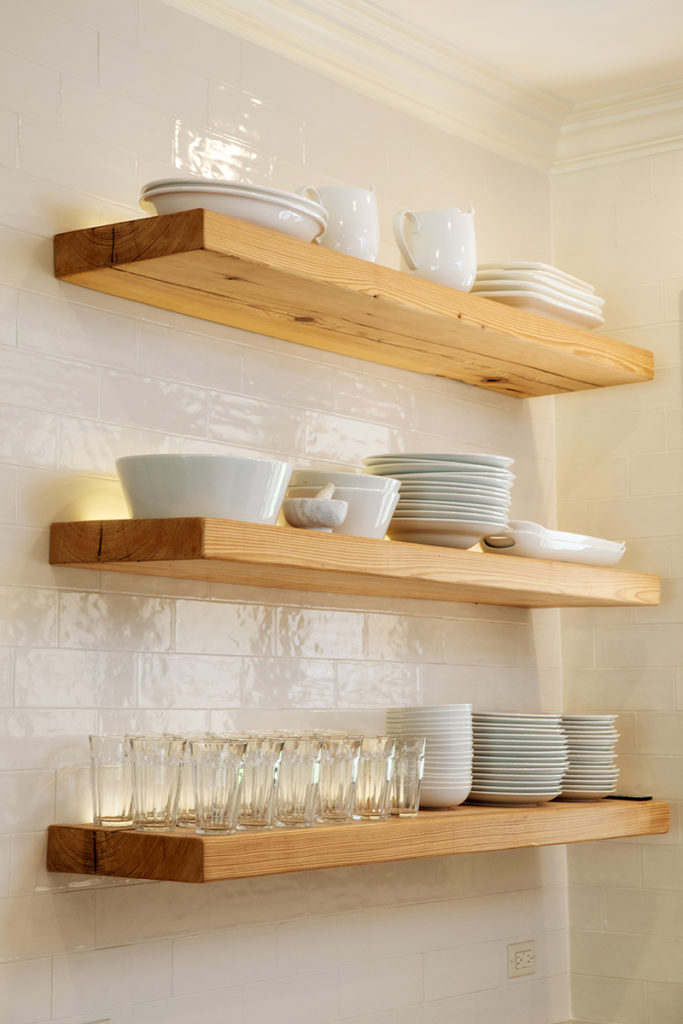 Exposed Floating Shelves